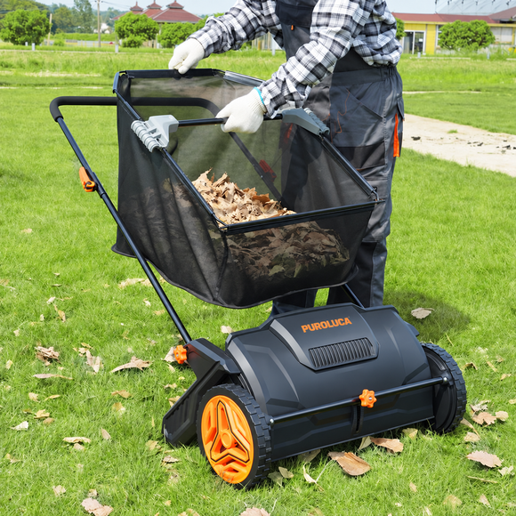 Puroluca 21-Inch Hand Push Lawn Sweeper